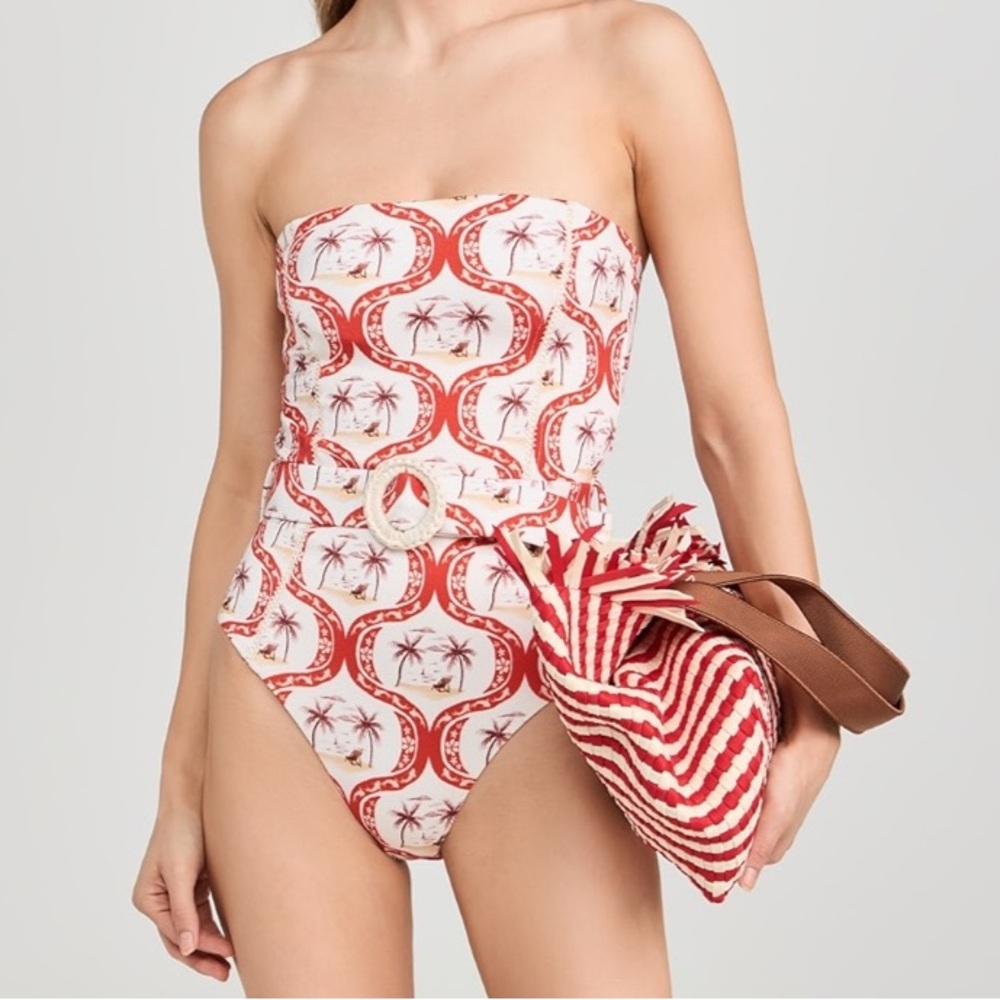 FARM Rio Summer Beach Strapless One Piece - Picture 2 of 8